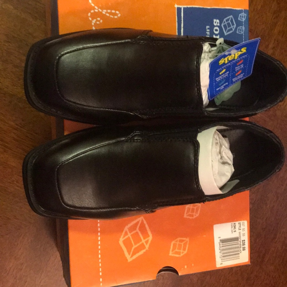 New 537 Sonoma boys slip on black dress shoes Christopher church youth party 13 - Picture 2 of 5